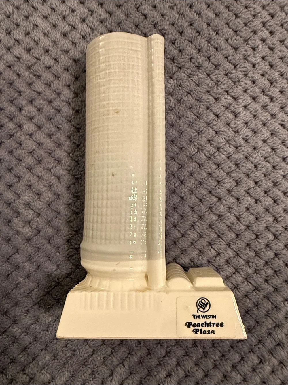 Vintage Ceramic Commemorative Vase Peachtree Plaza Westin Hotel Souvenir Atlanta